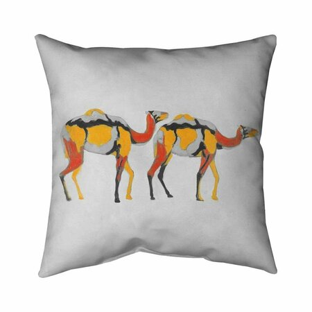 BEGIN HOME DECOR 26 x 26 in. Abstract Dromedaries-Double Sided Print Indoor Pillow 5541-2626-AN301